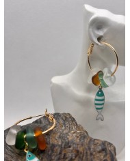 PENDIENTES CRISTAL MARINO o lágrimas de sirena