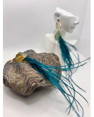 PENDINTES ARTESANOS DE CRISTAL MARINO