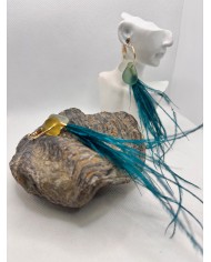 PENDINTES ARTESANOS DE CRISTAL MARINO