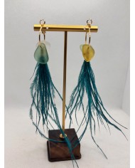 PENDINTES ARTESANOS DE CRISTAL MARINO