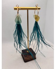 PENDIENTES CRISTAL MARINO o lágrimas de sirena