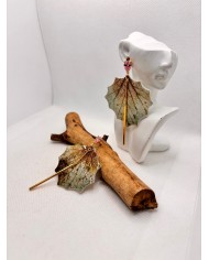 EDICIÓN LIMITADA pendientes artesanos de hoja natural