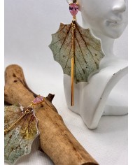 EDICIÓN LIMITADA pendientes artesanos de hoja natural