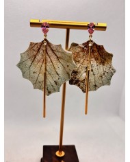 EDICIÓN LIMITADA pendientes artesanos de hoja natural