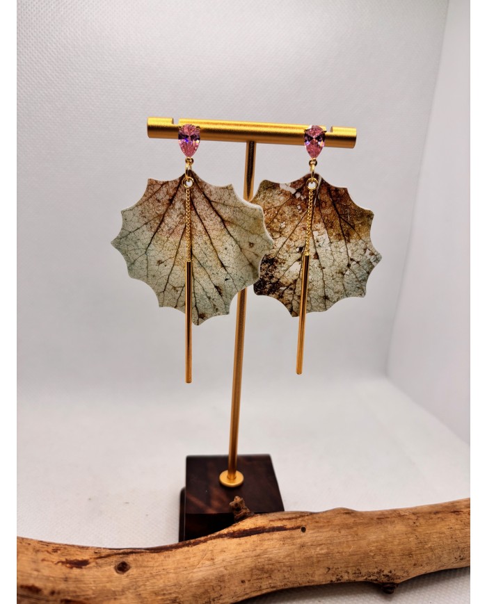 EDICIÓN LIMITADA pendientes artesanos de hoja natural