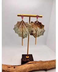 EDICIÓN LIMITADA pendientes artesanos de hoja natural