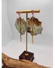 EDICIÓN LIMITADA pendientes artesanos de hoja natural
