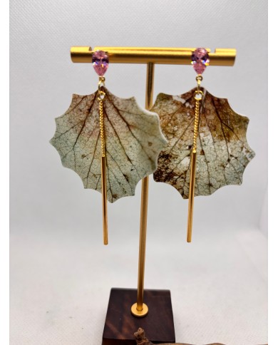 EDICIÓN LIMITADA pendientes artesanos de hoja natural