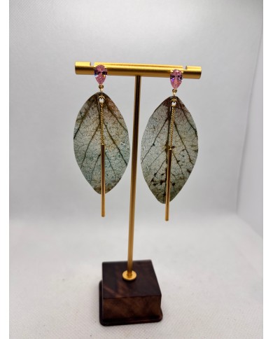 PENDIENTES DE CRISTAL MARINO