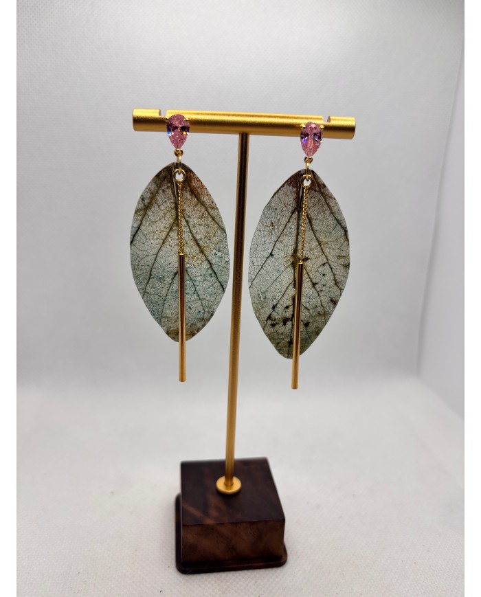 PENDIENTES DE CRISTAL MARINO