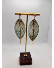 PENDIENTES DE CRISTAL MARINO