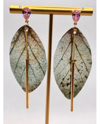 PENDIENTES DE CRISTAL MARINO