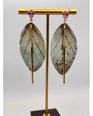 PENDIENTES DE CRISTAL MARINO