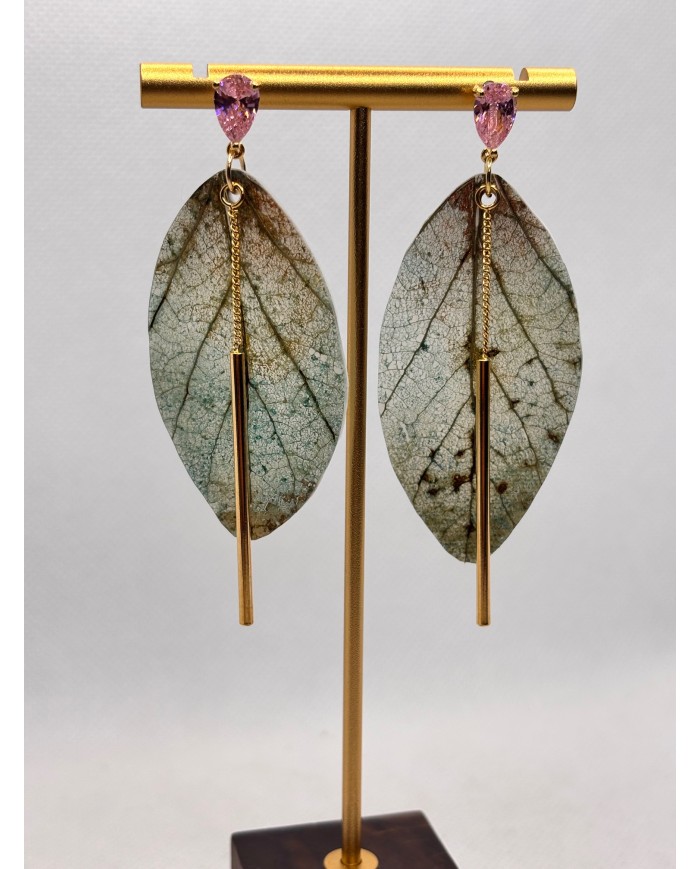 PENDIENTES DE CRISTAL MARINO