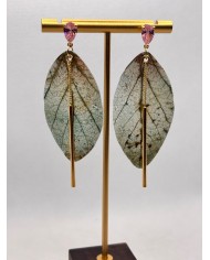 PENDIENTES DE CRISTAL MARINO