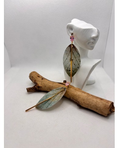 PENDIENTES DE CRISTAL MARINO