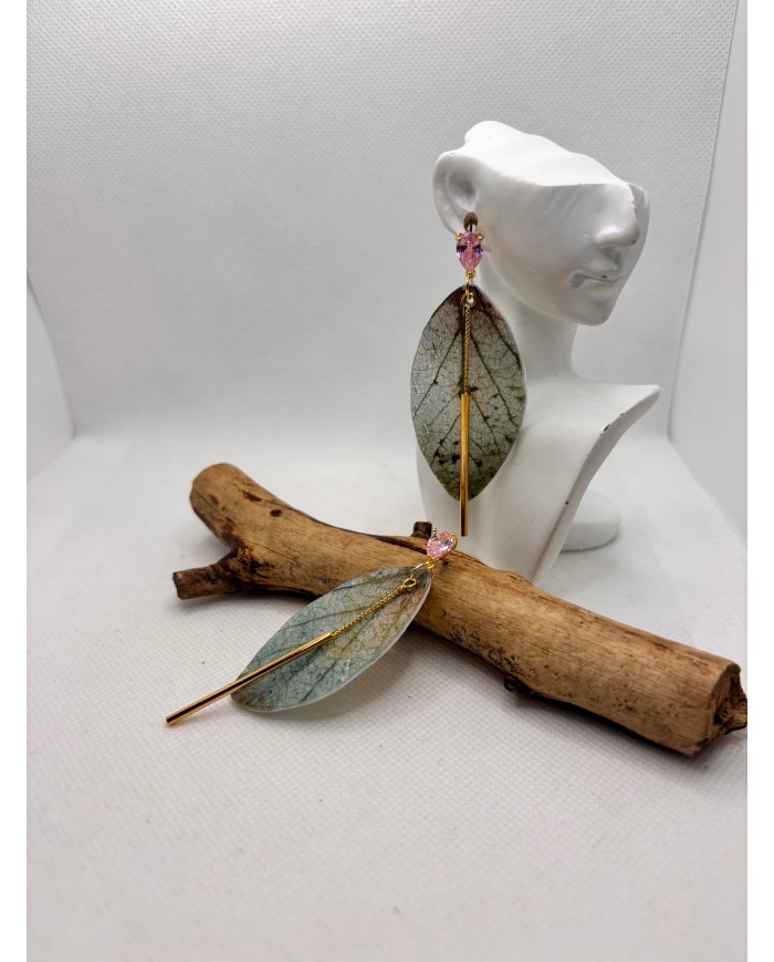 PENDIENTES DE CRISTAL MARINO