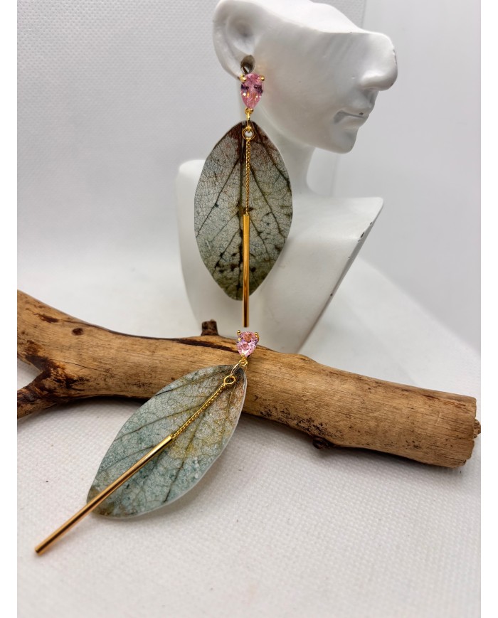 PENDIENTES DE CRISTAL MARINO