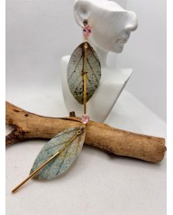 PENDIENTES DE CRISTAL MARINO