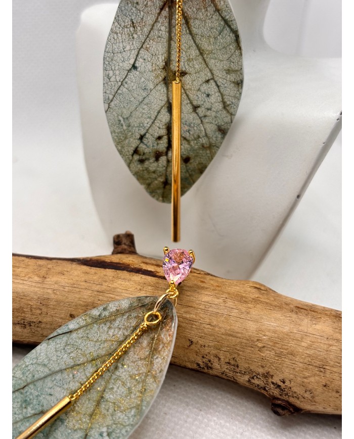 PENDIENTES DE CRISTAL MARINO