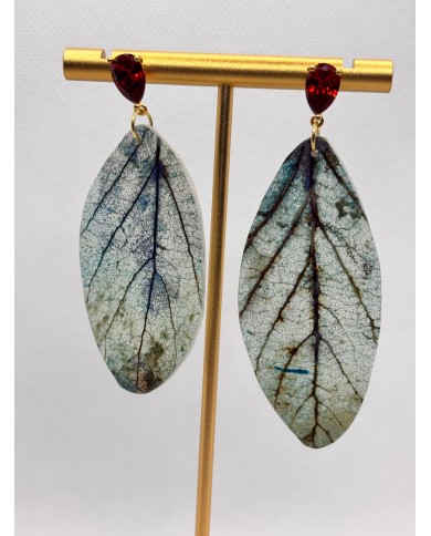 EDICIÓN LIMITADA pendientes artesanos de hoja natural