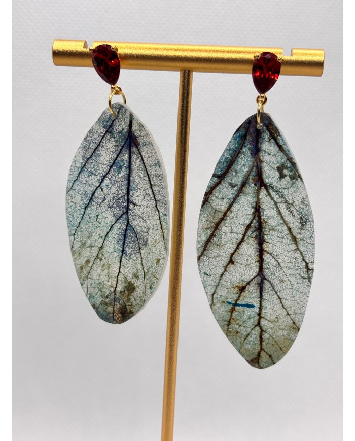 EDICIÓN LIMITADA pendientes artesanos de hoja natural