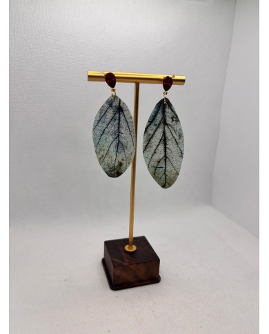EDICIÓN LIMITADA pendientes artesanos de hoja natural