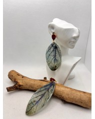 EDICIÓN LIMITADA pendientes artesanos de hoja natural