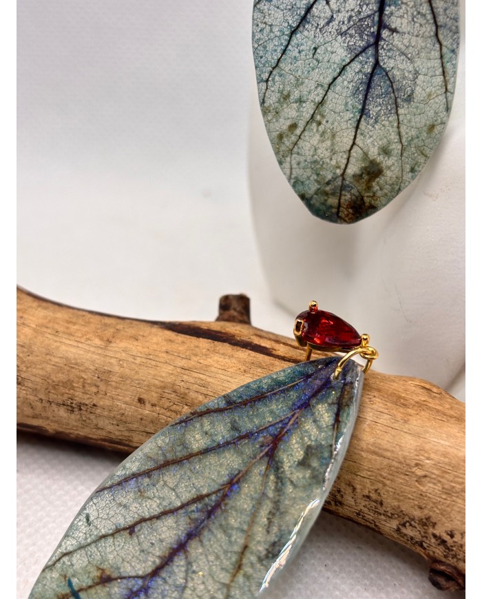 EDICIÓN LIMITADA pendientes artesanos de hoja natural