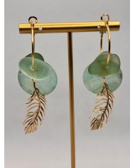 EDICIÓN LIMITADA pendientes artesanos de cristal  marino