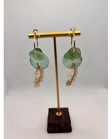 EDICIÓN LIMITADA pendientes artesanos de cristal  marino