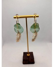 EDICIÓN LIMITADA pendientes artesanos de cristal  marino