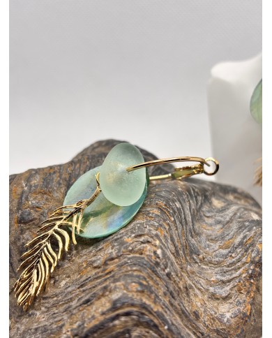 EDICIÓN LIMITADA pendientes artesanos de cristal  marino