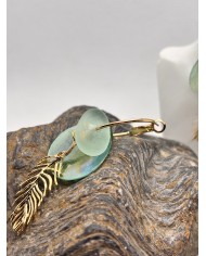 EDICIÓN LIMITADA pendientes artesanos de cristal  marino