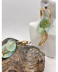 EDICIÓN LIMITADA pendientes artesanos de cristal  marino