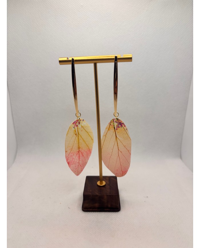 EDICIÓN LIMITADA pendientes artesanos de hoja natural
