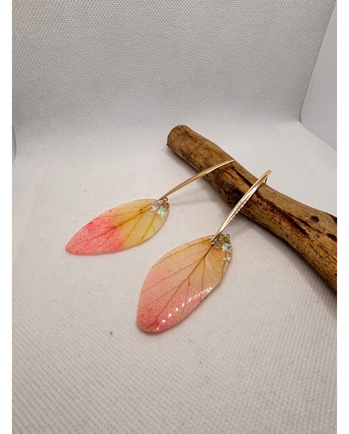 EDICIÓN LIMITADA pendientes artesanos de hoja natural