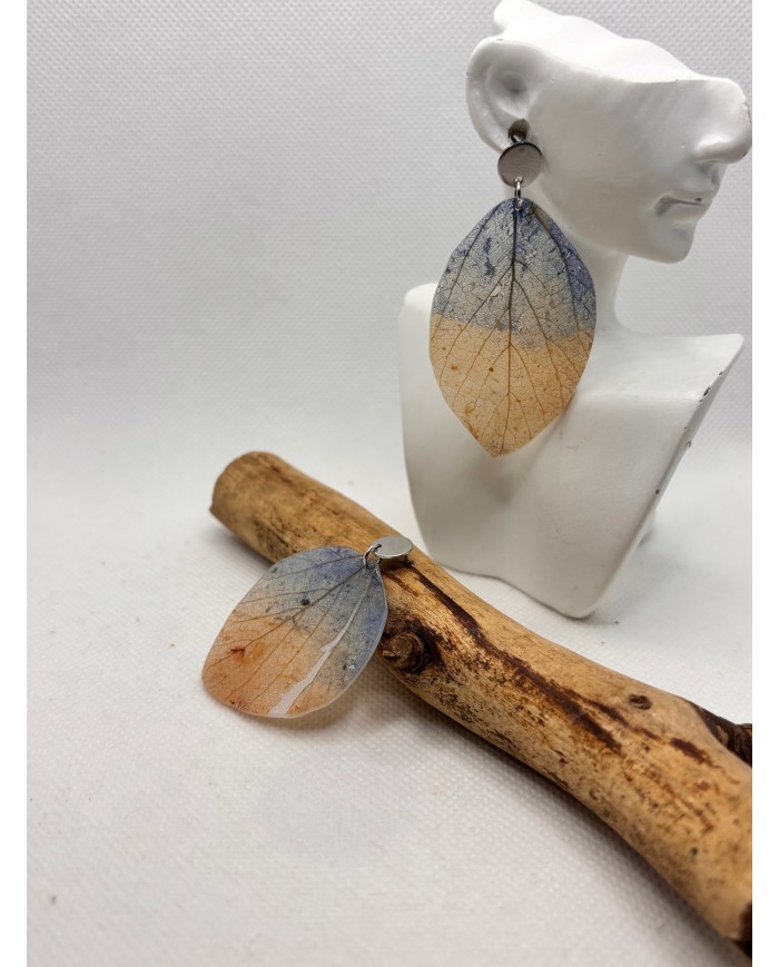 EDICIÓN LIMITADA pendientes artesanos de hoja natural