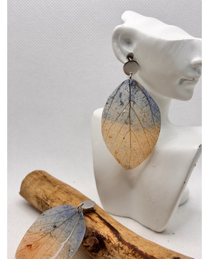 EDICIÓN LIMITADA pendientes artesanos de hoja natural
