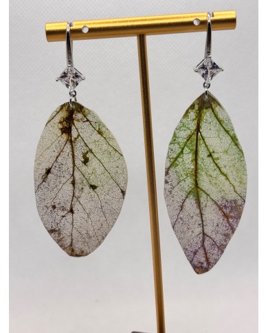 EDICIÓN LIMITADA pendientes artesanos de hoja natural