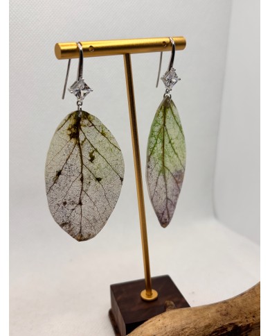 EDICIÓN LIMITADA pendientes artesanos de hoja natural
