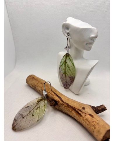 EDICIÓN LIMITADA pendientes artesanos de hoja natural