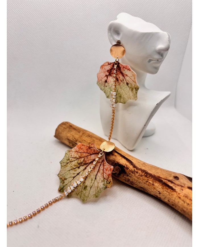 EDICIÓN LIMITADA pendientes artesanos de hoja natural