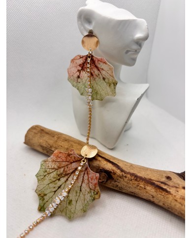 EDICIÓN LIMITADA pendientes artesanos de hoja natural
