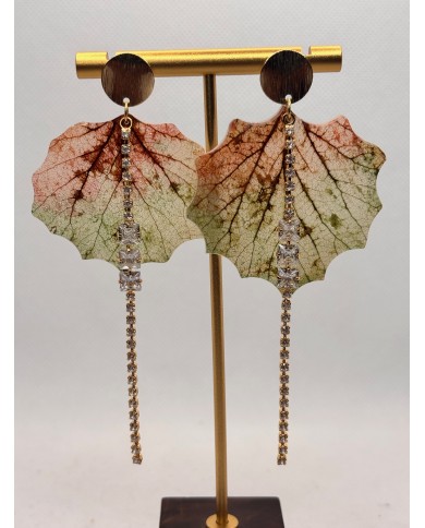 EDICIÓN LIMITADA pendientes artesanos de hoja natural