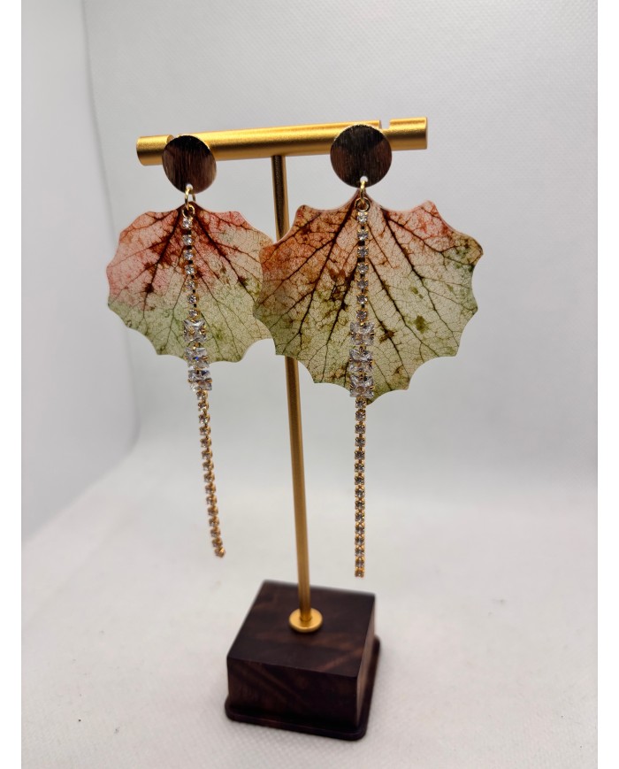 EDICIÓN LIMITADA pendientes artesanos de hoja natural