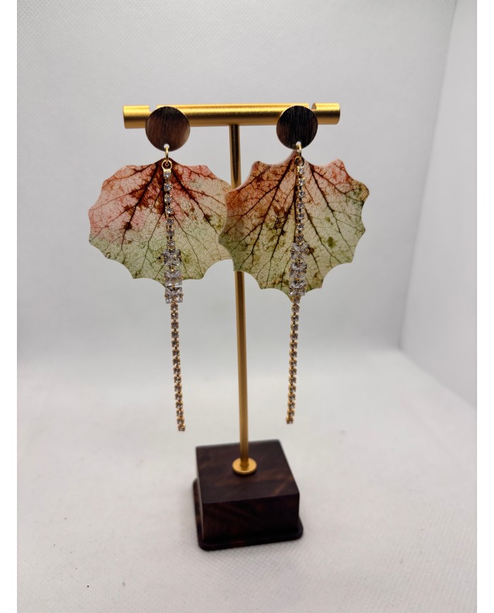 EDICIÓN LIMITADA pendientes artesanos de hoja natural