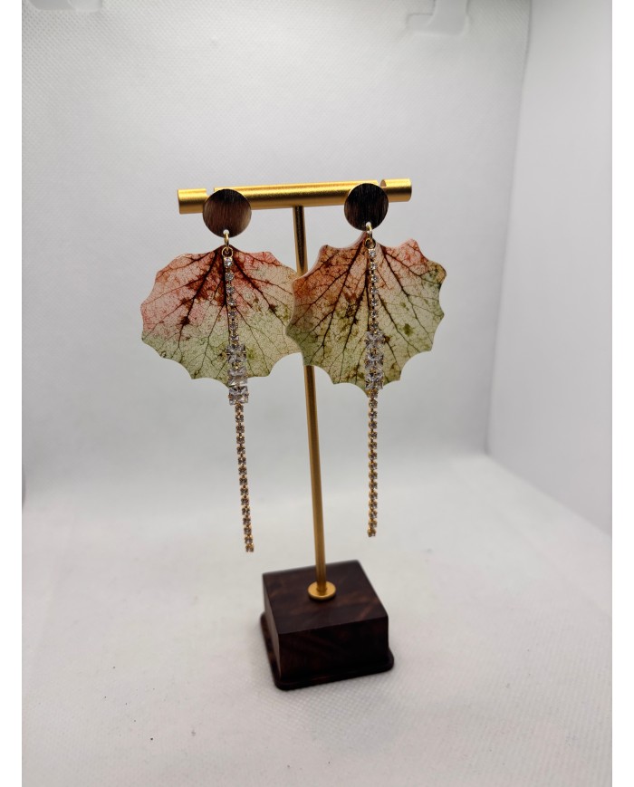 EDICIÓN LIMITADA pendientes artesanos de hoja natural