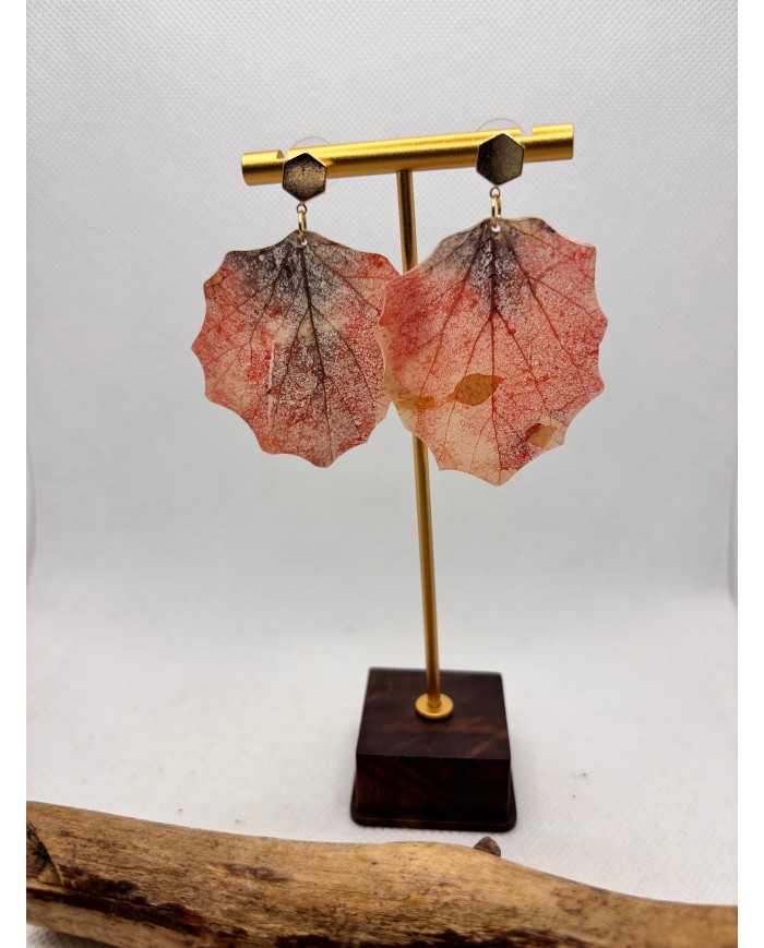 EDICIÓN LIMITADA pendientes artesanos de hoja natural