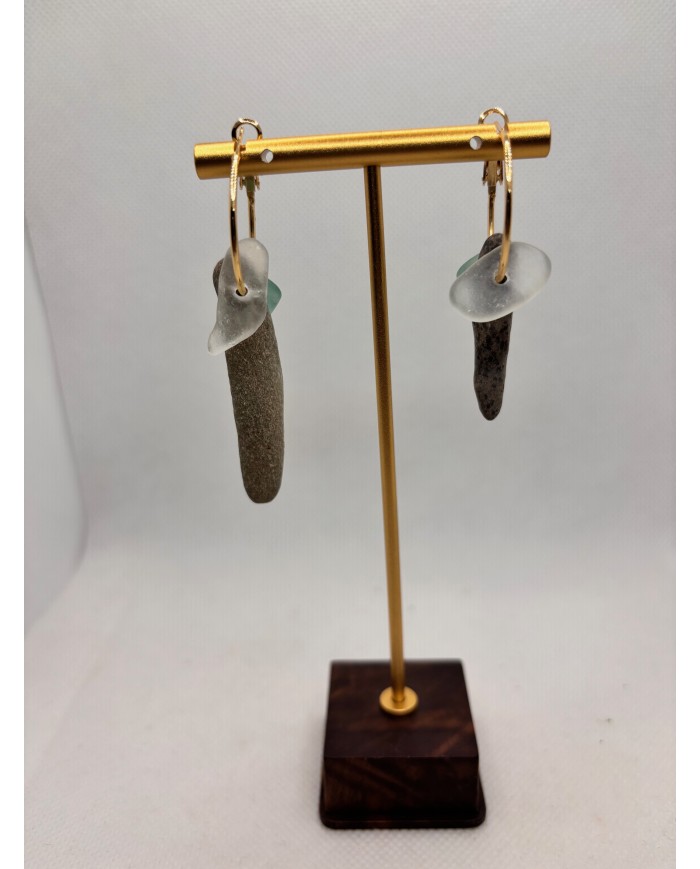 EDICIÓN PENDIENTES DE CRISTAL MARINO